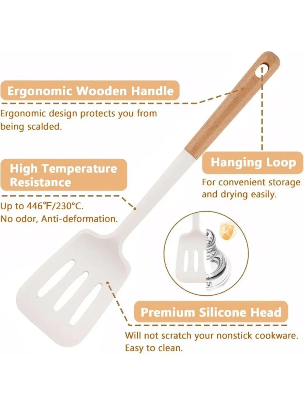 4-Piece Silicone Cooking Utensil Set - Non-Stick, Heat-Resistant, BPA-Free